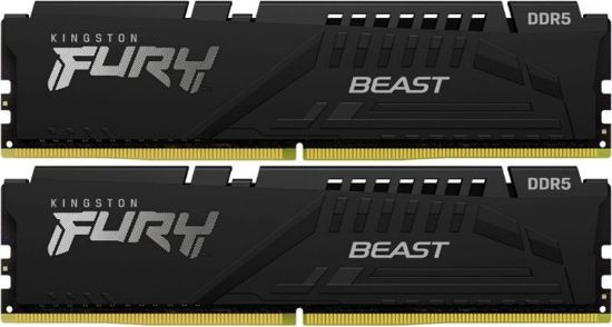  Зображення Пам'ять ПК Kingston DDR5 16GB KIT (8GBx2) 4800 FURY Beast Black 